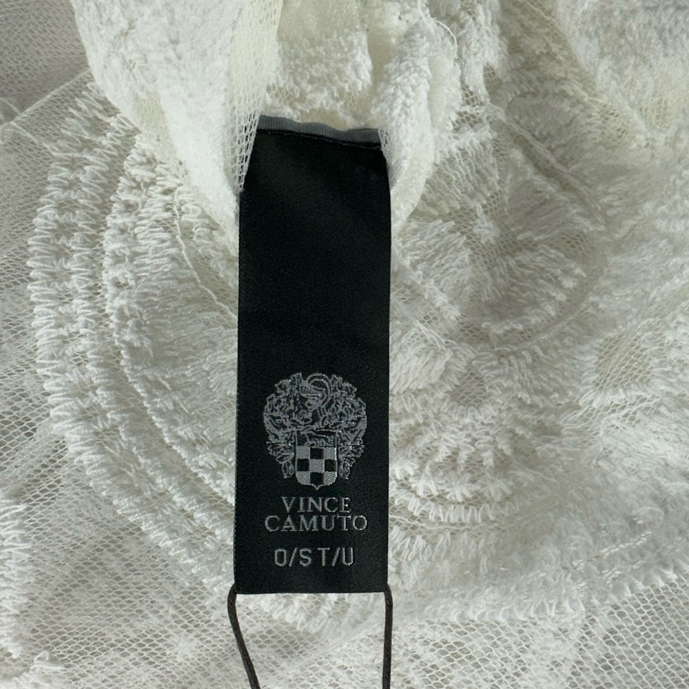 Vince Camuto Crochet Embroidered Lace Open Knit Mesh  Cover Up Tunic Kimono OS - Picture 11 of 12